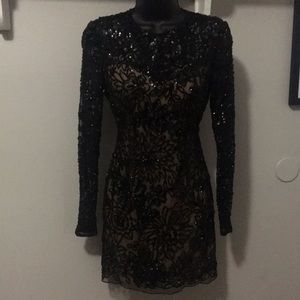 Sherri Hill Dresses - Sherri Hill Black Sheer Sequined Dress Prom Sherri Hill Dresses - Sherri Hill Black Sheer Sequined Dress Prom